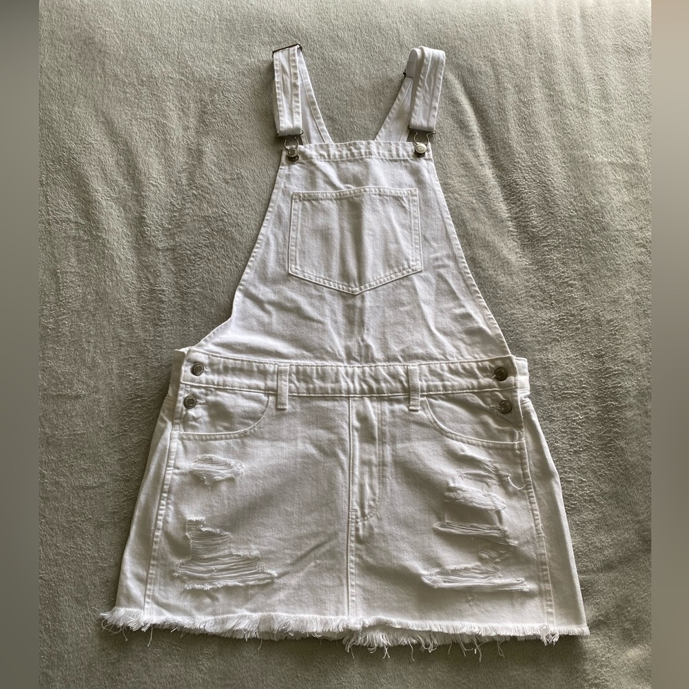 American Eagle White Skirt Overalls